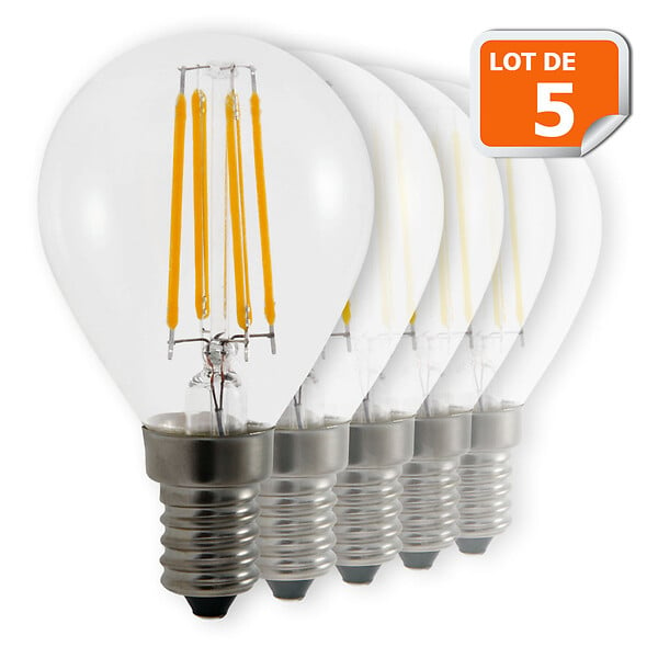 Lot De Ampoules Led Filament Culot E Forme G Watt Q Watts