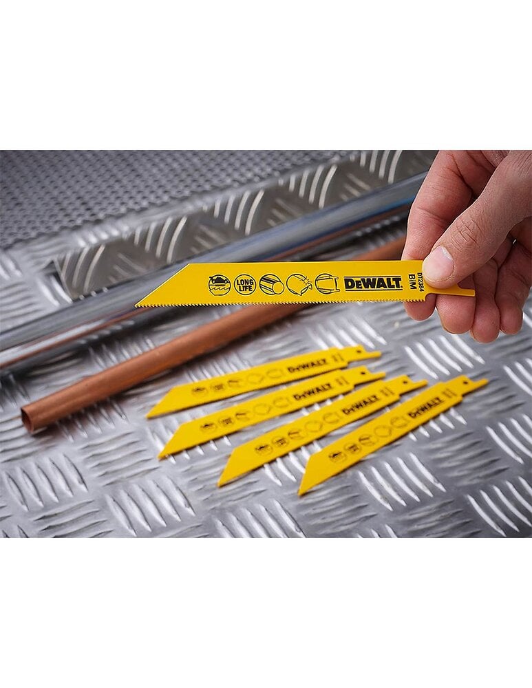 Lot de 5 lames de scie sabre Dewalt DT2384 QZ pour métal 152 x 1 4 mm