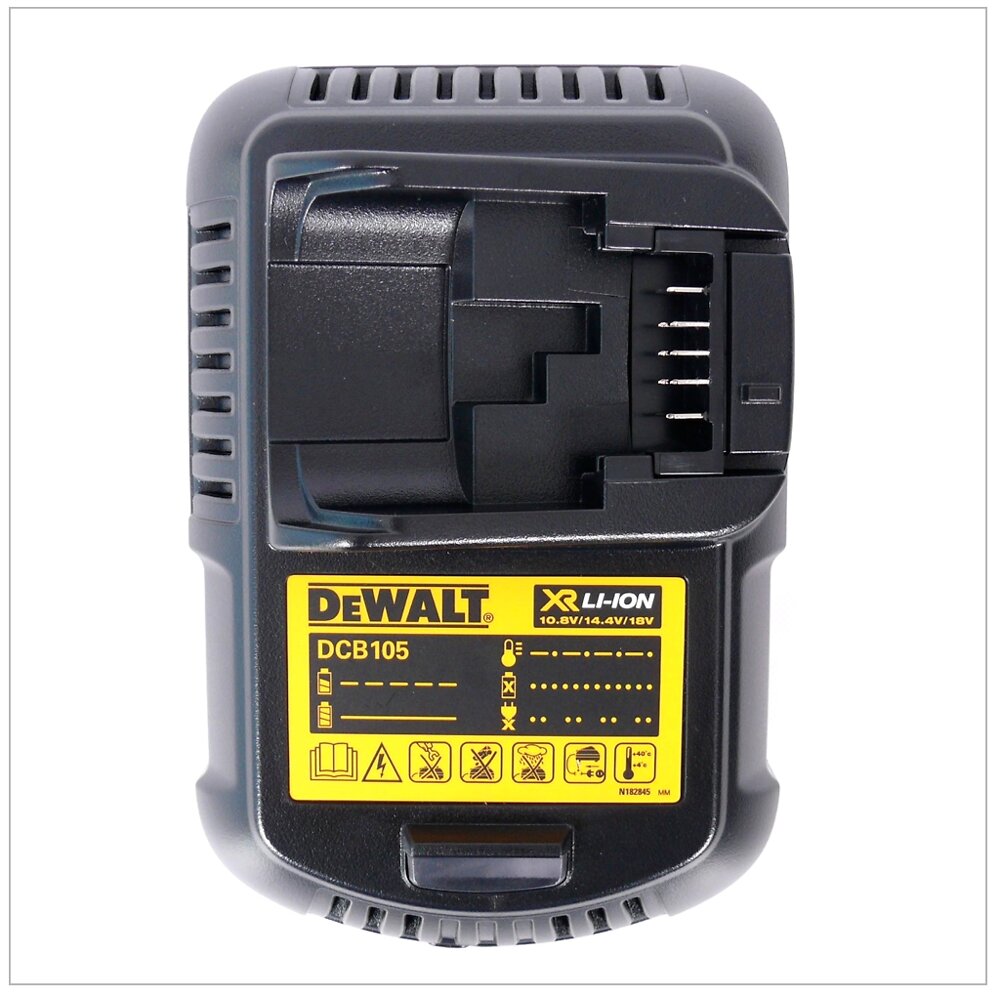 Dewalt Starter Kit Dcb105p2 Qw 18v 2x Batteries Dcb 184 5 0 Ah 1x