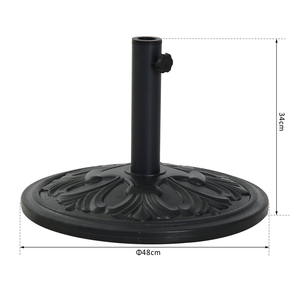 Pied De Parasol Rond Base De Lestage X H Cm Ciment Hdpe Motif