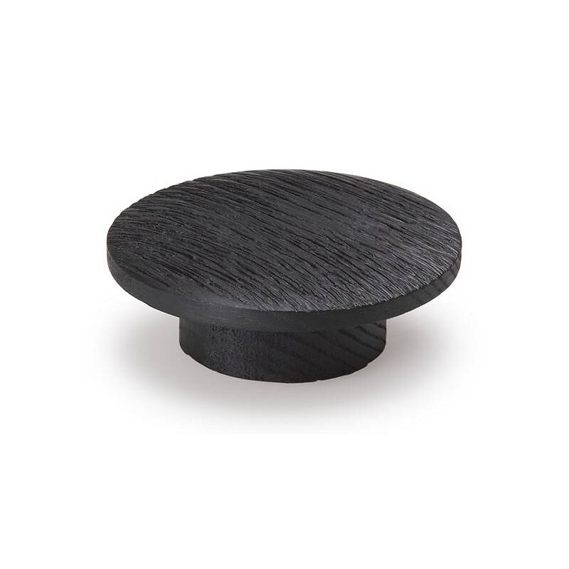 Bouton De Meuble Circulaire Bois Noir D60 Mm Bricorama