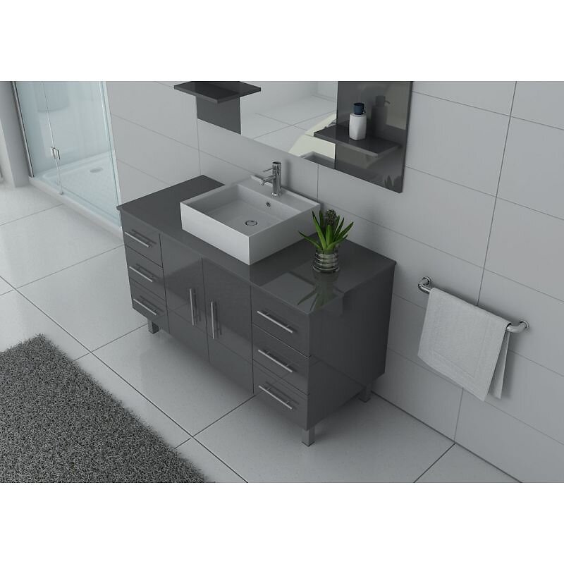 Meuble De Salle De Bain Turin Gris Taupe Bricorama