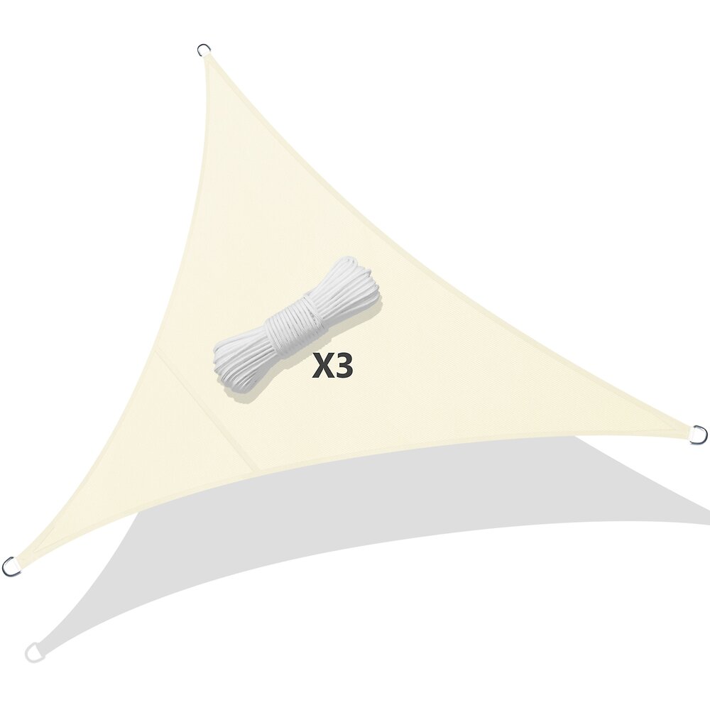 Vounot Voile Dombrage Triangle Imperm Able Polyester Avec Corde X X M