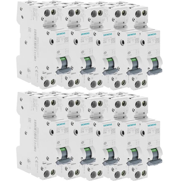 Siemens Ingenuity for life Lot de 10 Disjoncteurs électriques phase