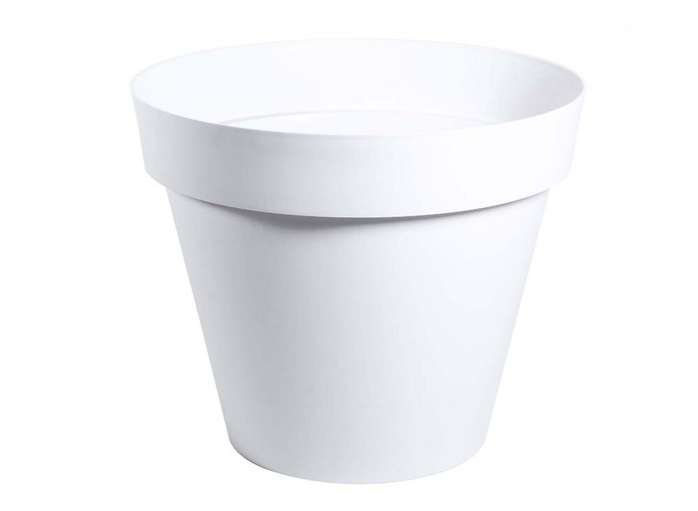 Lot De Pots De Fleur Rond Toscane X H Cm Blanc Eda Bricorama