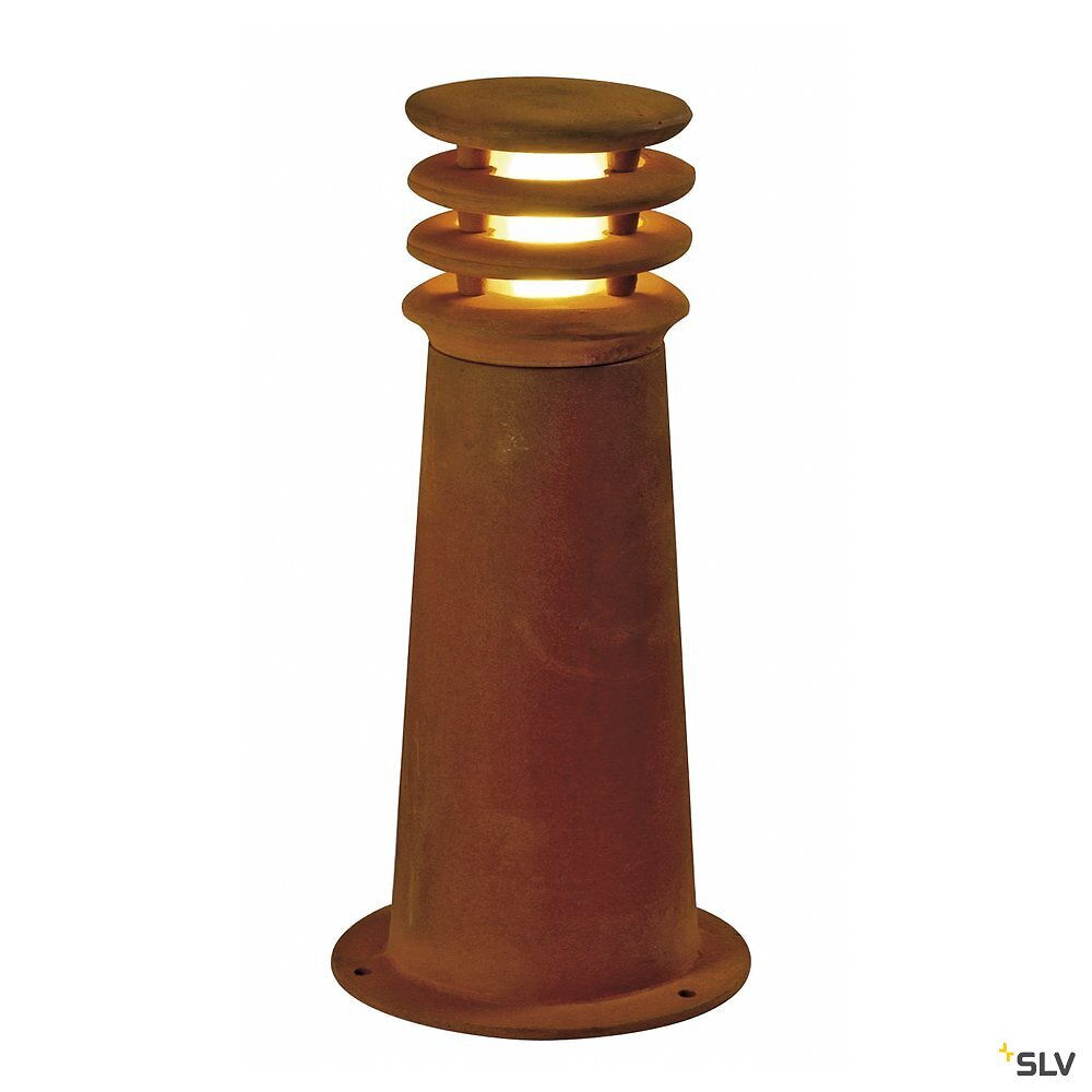 Borne extérieure SLV RUSTY 40 avec LED intégrée rouillé Hauteur 40