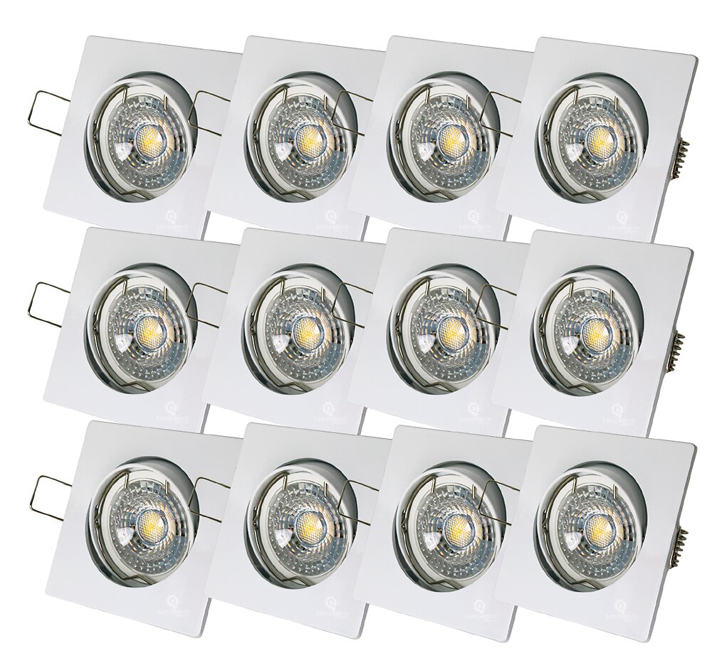 Lot De Spot Led Carre Blanc V Blanc Chaud Bricomarch