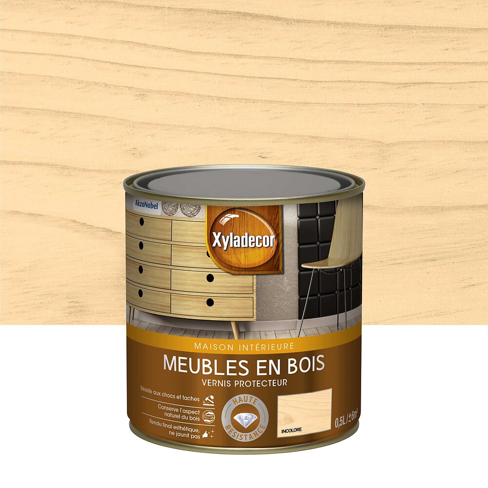 Vernis Pour Les Meubles En Bois Xyladecor Mat Incolore L Bricomarch