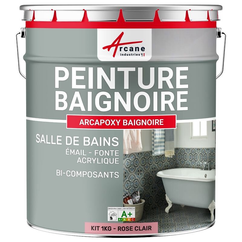 PEINTURE BAIGNOIRE LAVABO Résine Époxy ARCANE INDUSTRIES Bricorama