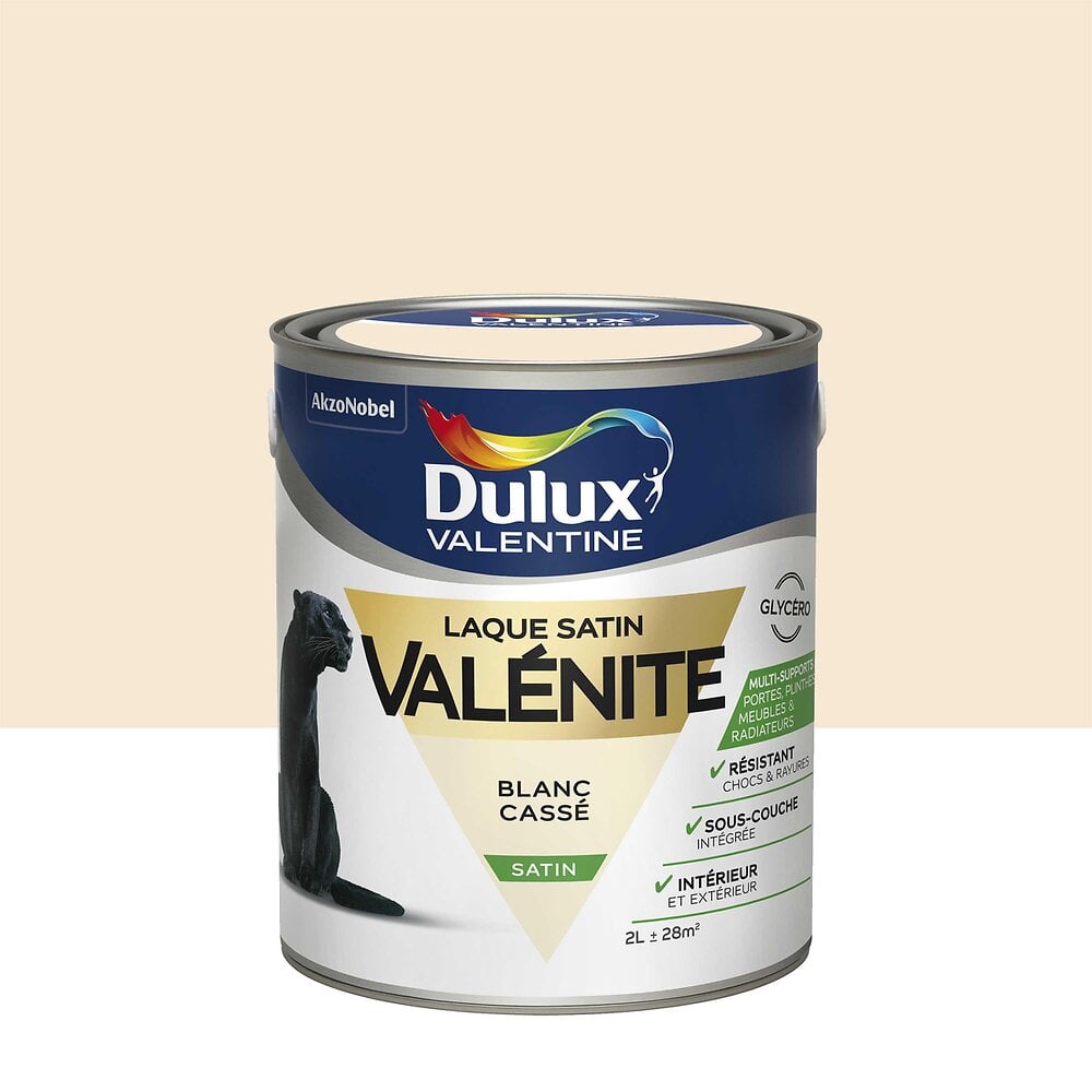 Dulux Valentine Laque Val Nite Satin Blanc Cass L Bricomarch