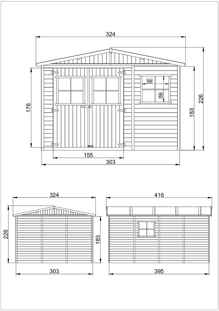 Timbela M M G Abri De Jardin En Bois H X X Cm M Avec