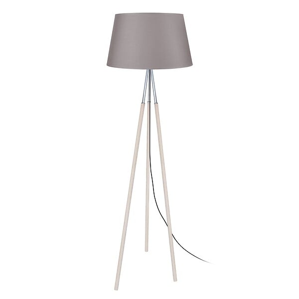 GOTEBORG Lampadaire trépied bois naturel et taupe Bricomarché