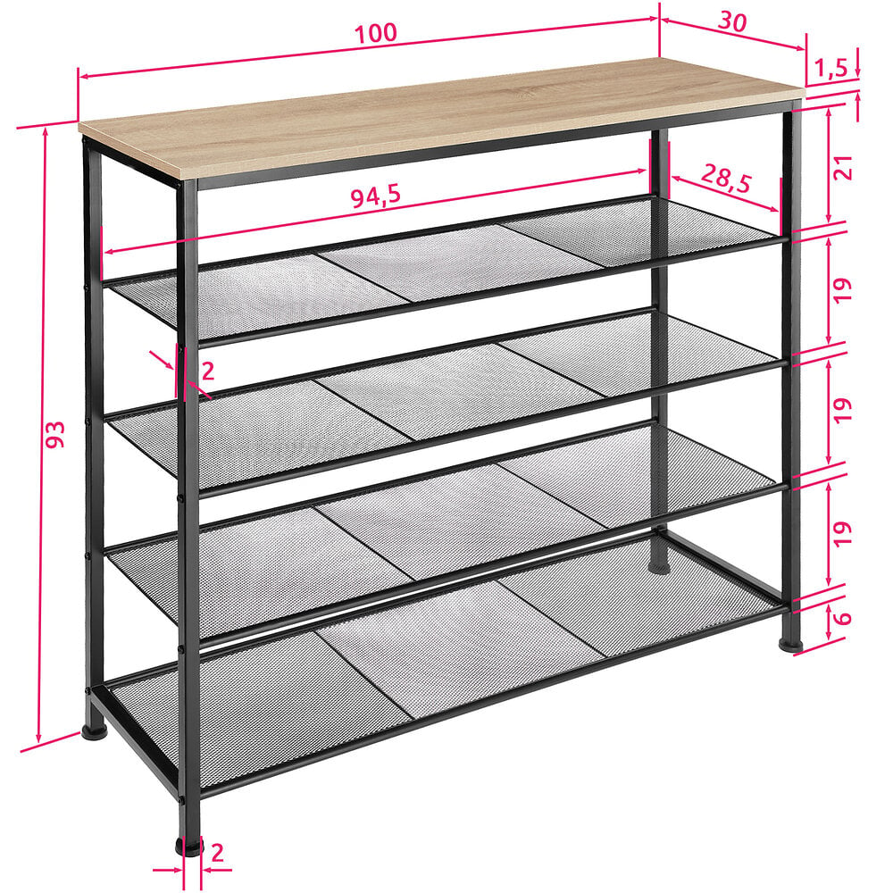 Étagère à chaussures SHEFFIELD 100x30 5x93cm Bricomarché