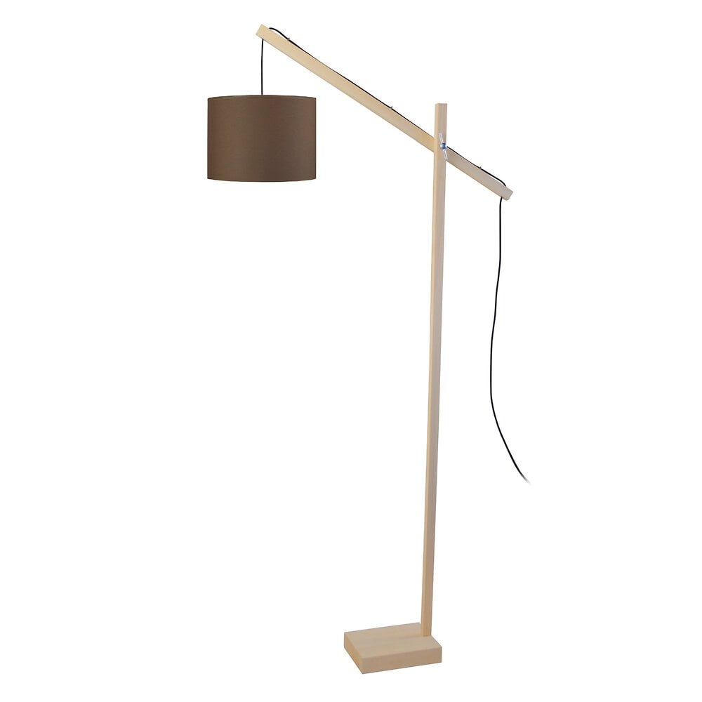 ENKEL lampadaire liseuse articulé bois naturel et marron Bricomarché