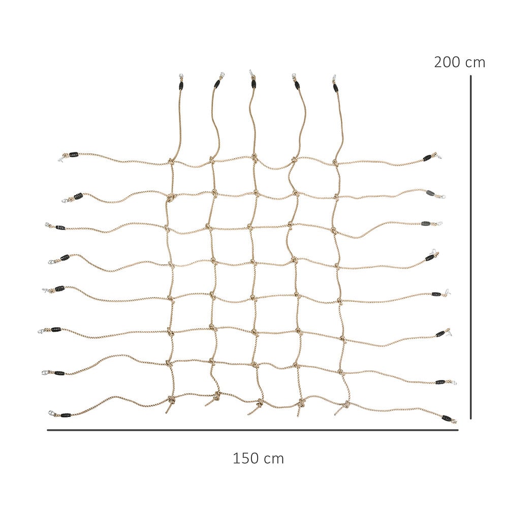 Filet d escalade enfant PE filet à grimper 3 6 ans 1 5L x 2H m crochets
