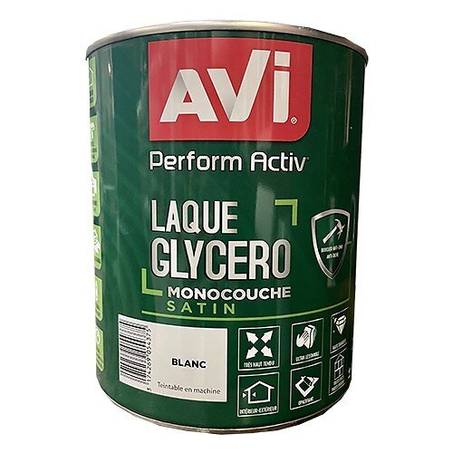 AVI Perform Activ Laque Glycero Blanc Satin 2 5 L Bricorama