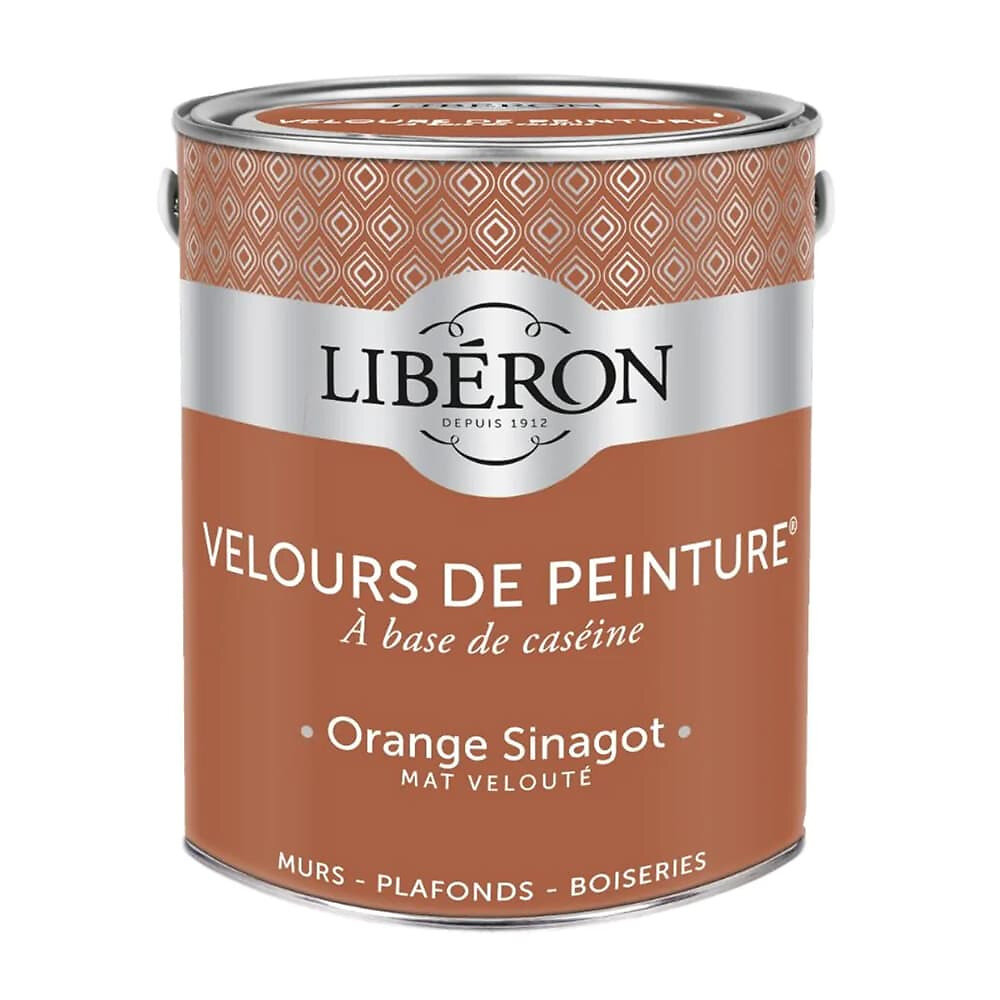 Peinture LIBÉRON Velours de Peinture Orange sinagot 2 5 L Bricorama