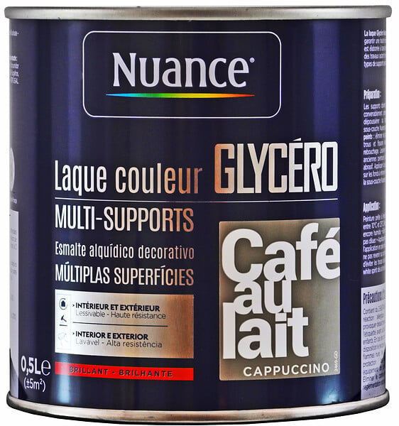 Laque Glycero Cafe Brillant Multi Support 0 5L Bricorama