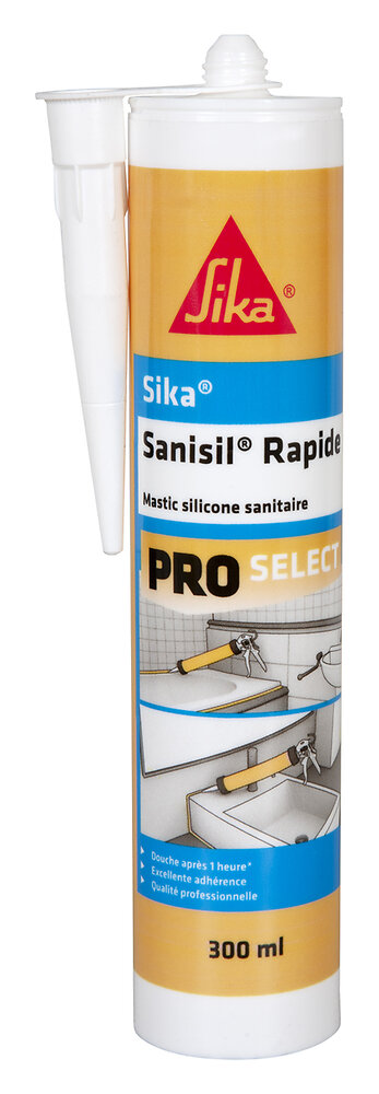 Mastic silicone Sanisil rapide transparent 300ml Bricomarché