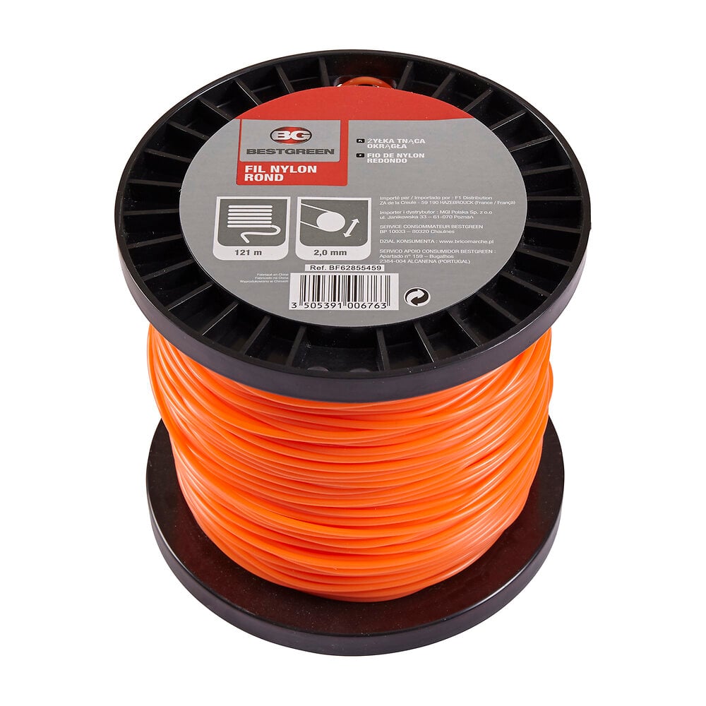 Fil Nylon Rond Mm X M Orange Bricorama