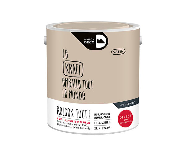 Peinture Multi Support Relook Tout Kraft Satin L Bricomarch