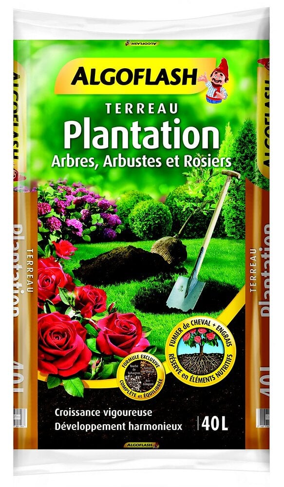 Terreau plantation arbres arbustes rosiers 40L Bricomarché