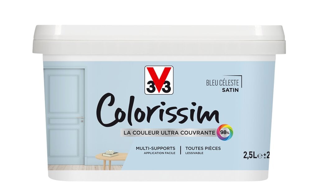 Peinture Colorissim Bleu celeste Satin 2 5L Bricomarché