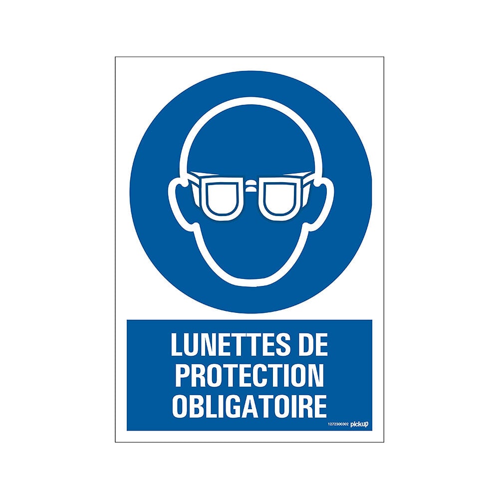 Panneau X Cm Lunettes De Protection Obligatoires Bricorama