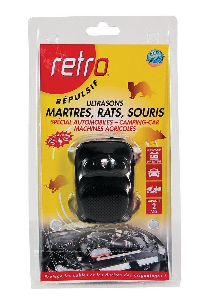 Répulsif ultrasons rats souris martres spécial automobiles