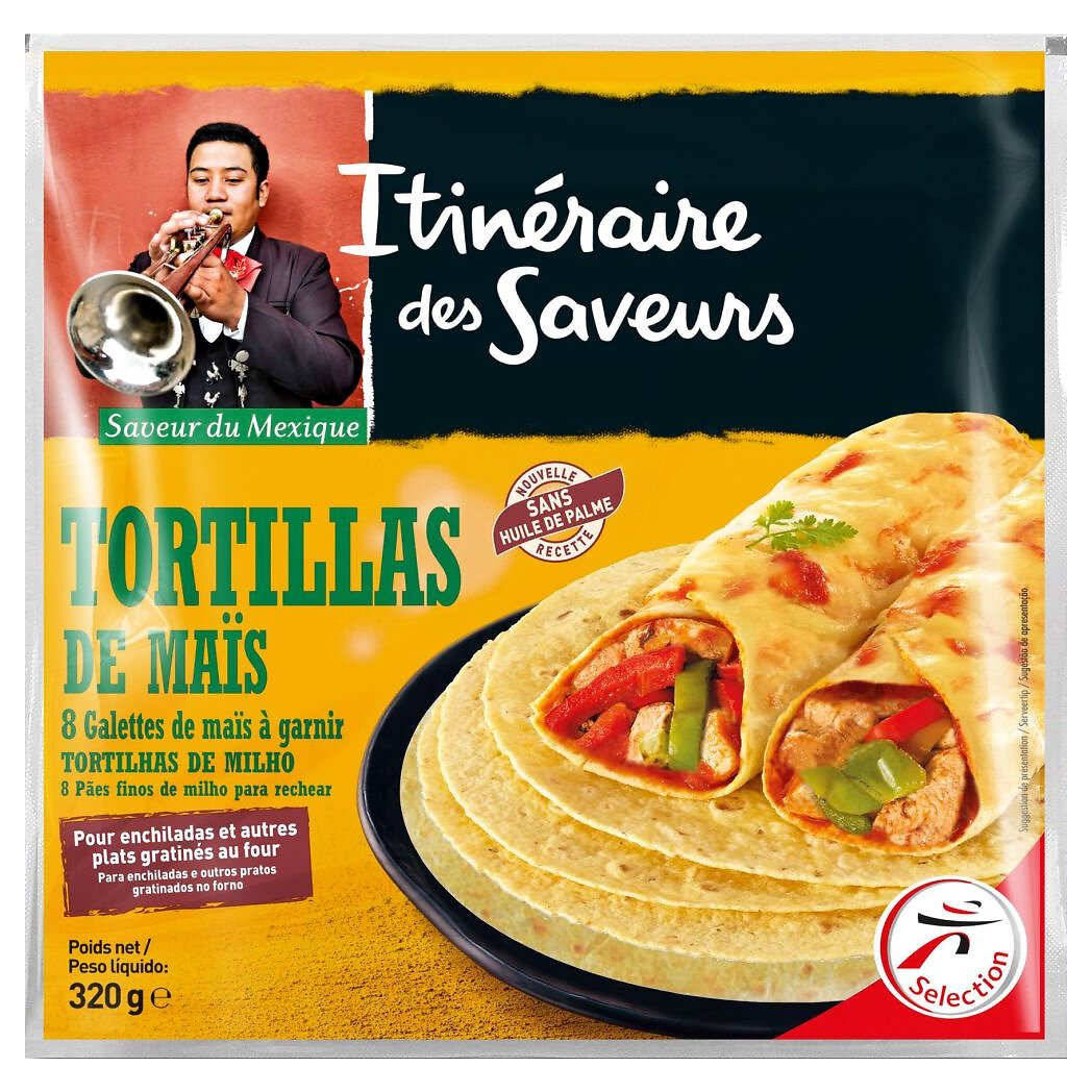 Saveur du Mexique Tortillas de blé et de maïs à garnir Itinéraire des