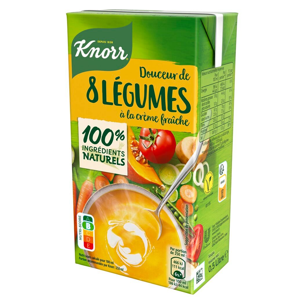 Soupe Douceur de 8 légumes à la crème fraîche Knorr Intermarché