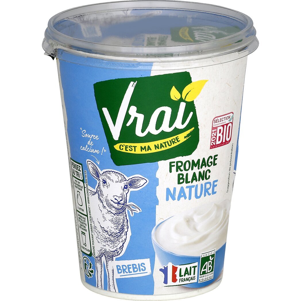 Fromage blanc au lait de brebis BIO Vrai Intermarché