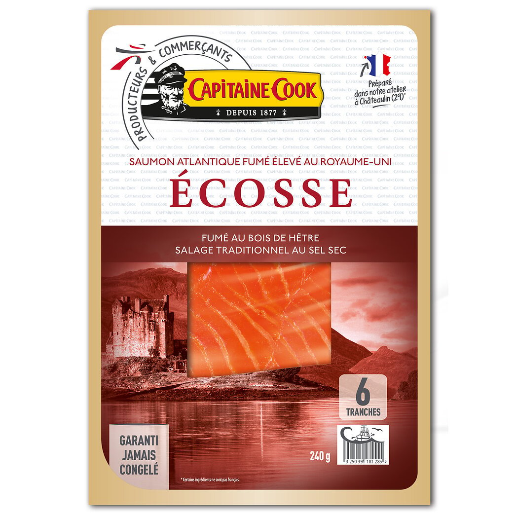 Saumon fumé Ecosse Capitaine Cook Intermarché