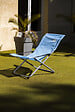 O'SUN - Fauteuil relax de jardin 3 positions pliable - O'Sun - Bleu - Dimensions : 94 x 62 x 102 cm - vignette