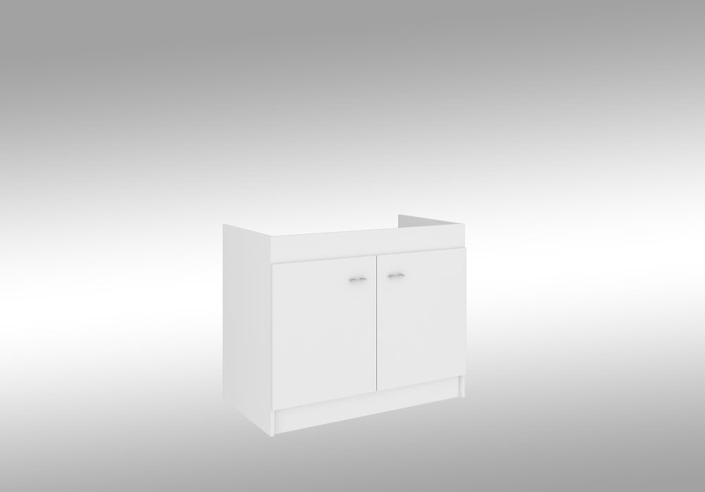 meuble sous-évier - 2 portes - blanc