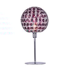 Lampe De Table 1xe14 Chrome / Boule Violette