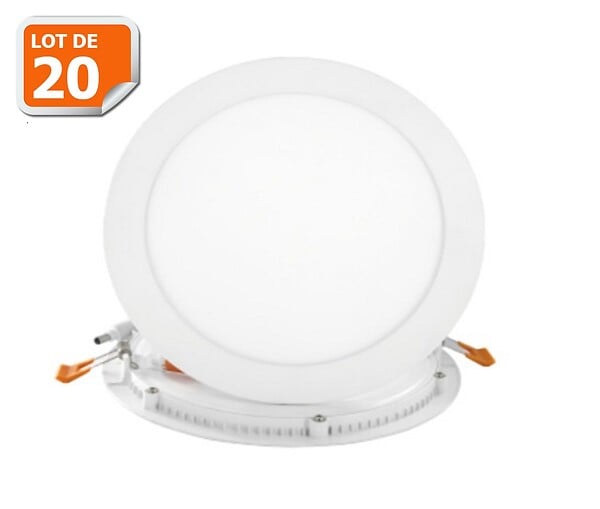 Lot de 10 Spots LED Encastrables Extra-Plats 3W - Blanc Froid 6000K