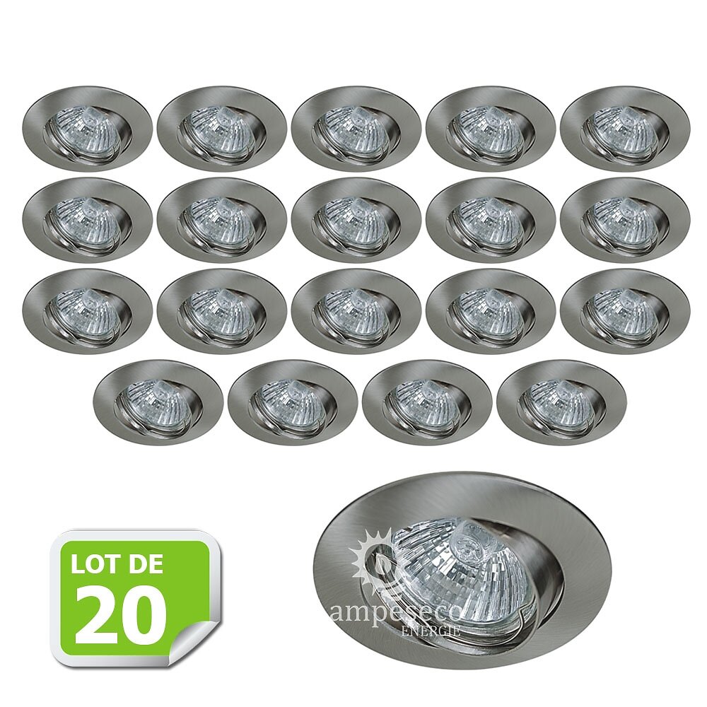 16 Entretoises Pour Spots Encastrables LED/halogène - Hauteur 80mm - Pour Plafonds Creux - En Plastique Renforcé Fibre De Verre