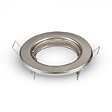 OPTONICA - Lot de 10 Support spot encastrable finition en acier inoxydable diamètre 80mm ref. 5071 - vignette