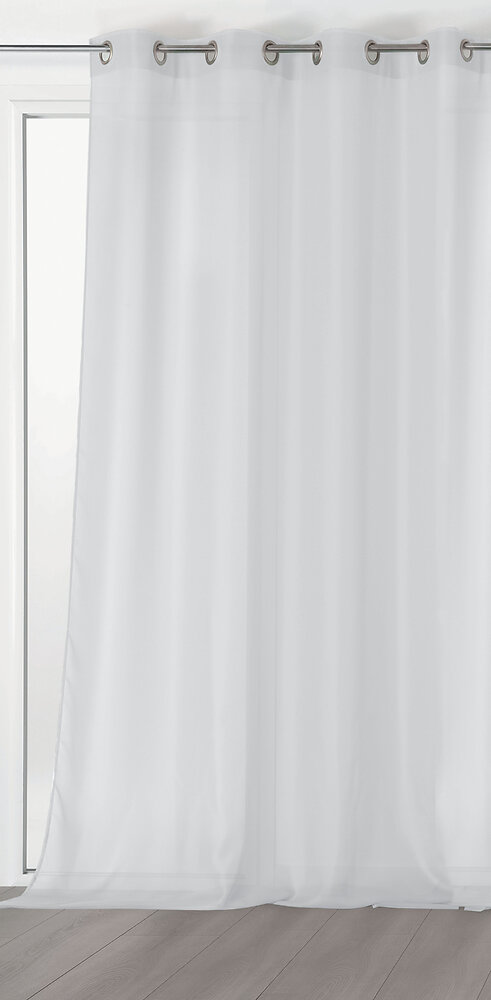 LINDER - Voilage Voile chic oeillet 145x240cm blanc - large