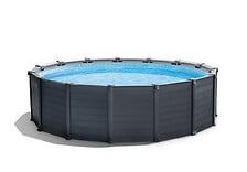 INTEX Piscine tubulaire Graphite - Ronde - D478xH124cm