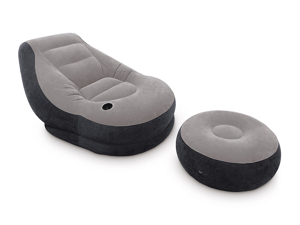 ensemble fauteuil + pouf gonflables ultra lounge - intex