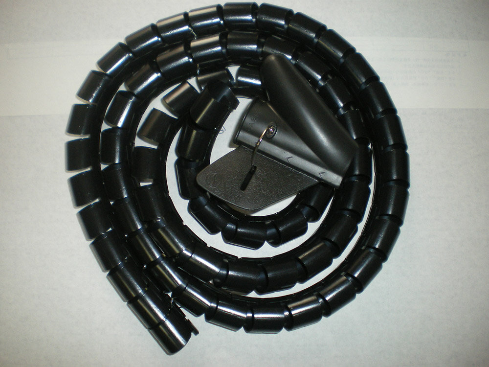 ELECTRALINE - Gaine cache cable - 1.8mt noir - large