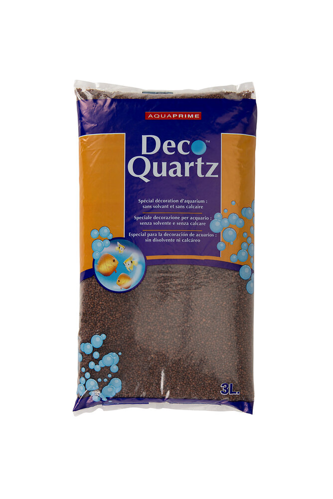 Decor aquarium quartz marron