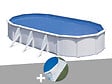 GRE - Kit piscine acier blanc Gré Fidji ovale 7,44 x 3,99 x 1,22 m + Tapis de sol - vignette