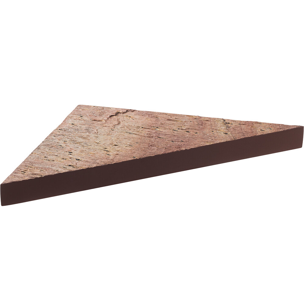 U-tile - Etagère d'angle en pierre naturelle - 24 x 24 cm x 2,4 cm d'épaisseur - roche de mars - large