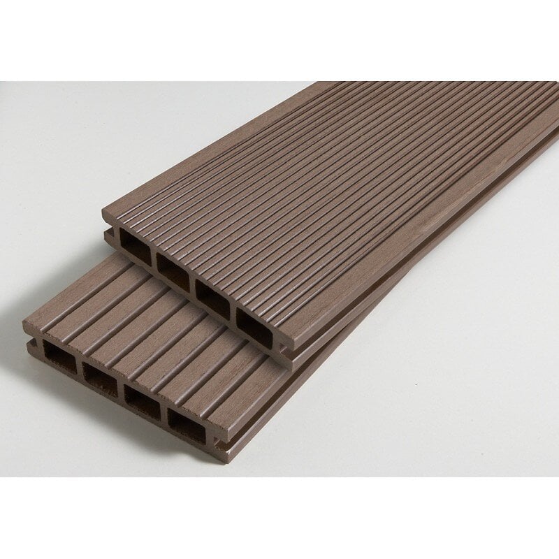 McCover - PACK 1 m² lame de terrasse composite Dual - Brun rouge, L : 240 cm, l : 14 cm, E : 25mm,  Surface couverte en m² - 1 - large