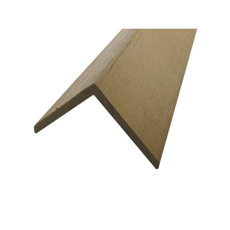 McCover - Profil d'angle bois composite pour bardage Beige clair, E : 6 cm, l : 6 cm, L : 270 cm - large