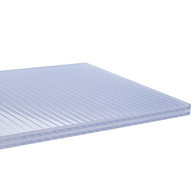 Plaque polycarbonate alvéolaire 4mm Translucide, l : 105 cm, L : 2