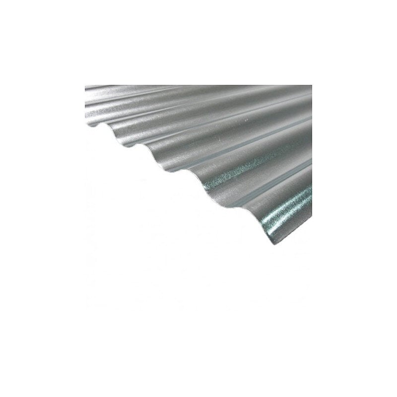 Plaque de polycarbonate ondulé alvéolaire 6mm GO (grande onde 177/51 mm)  Clair, E : 6 mm, l : - 92cm, L : - 2.5m